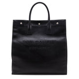 Saint Laurent Black Smooth Calfskin Rive Gauche N/S Tote