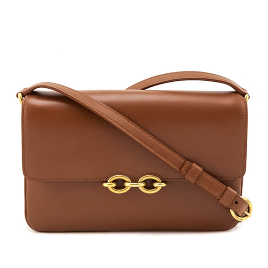 Saint Laurent Brown Smooth Calfskin Le Maillon Satchel
