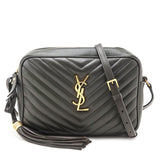 Saint Laurent Military Olive Calfskin Matelasse Monogram Lou Camera Bag