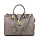 Saint Laurent Gray Calfskin Small Monogram Cabas Bag