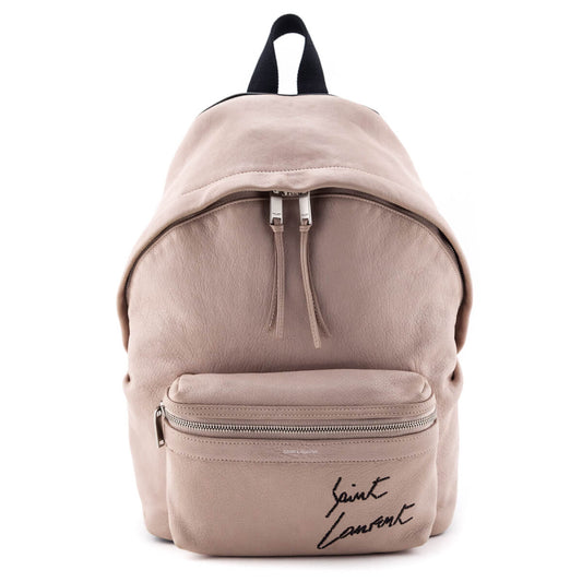 Saint Laurent Pink Lambskin Signature Mini City Backpack