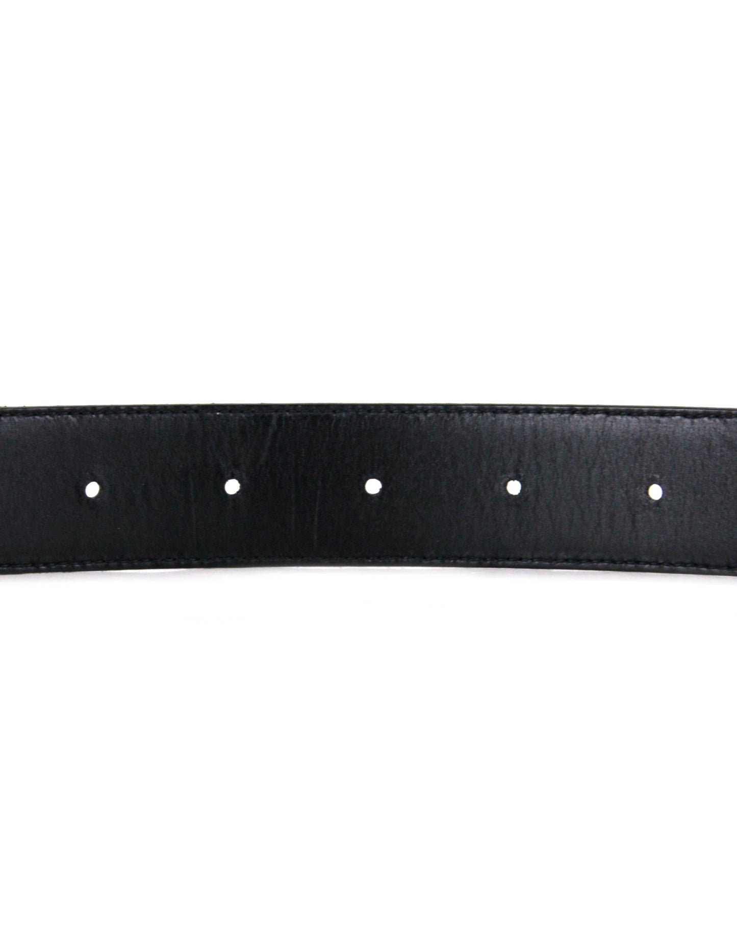Saint Laurent Brown Suede Logo Buckle Belt sz 85