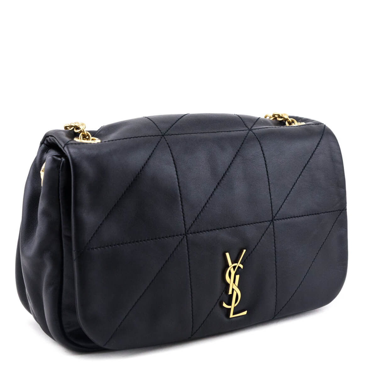 Saint Laurent Black Lambskin Matelasse Monogram Small Jamie 4.3