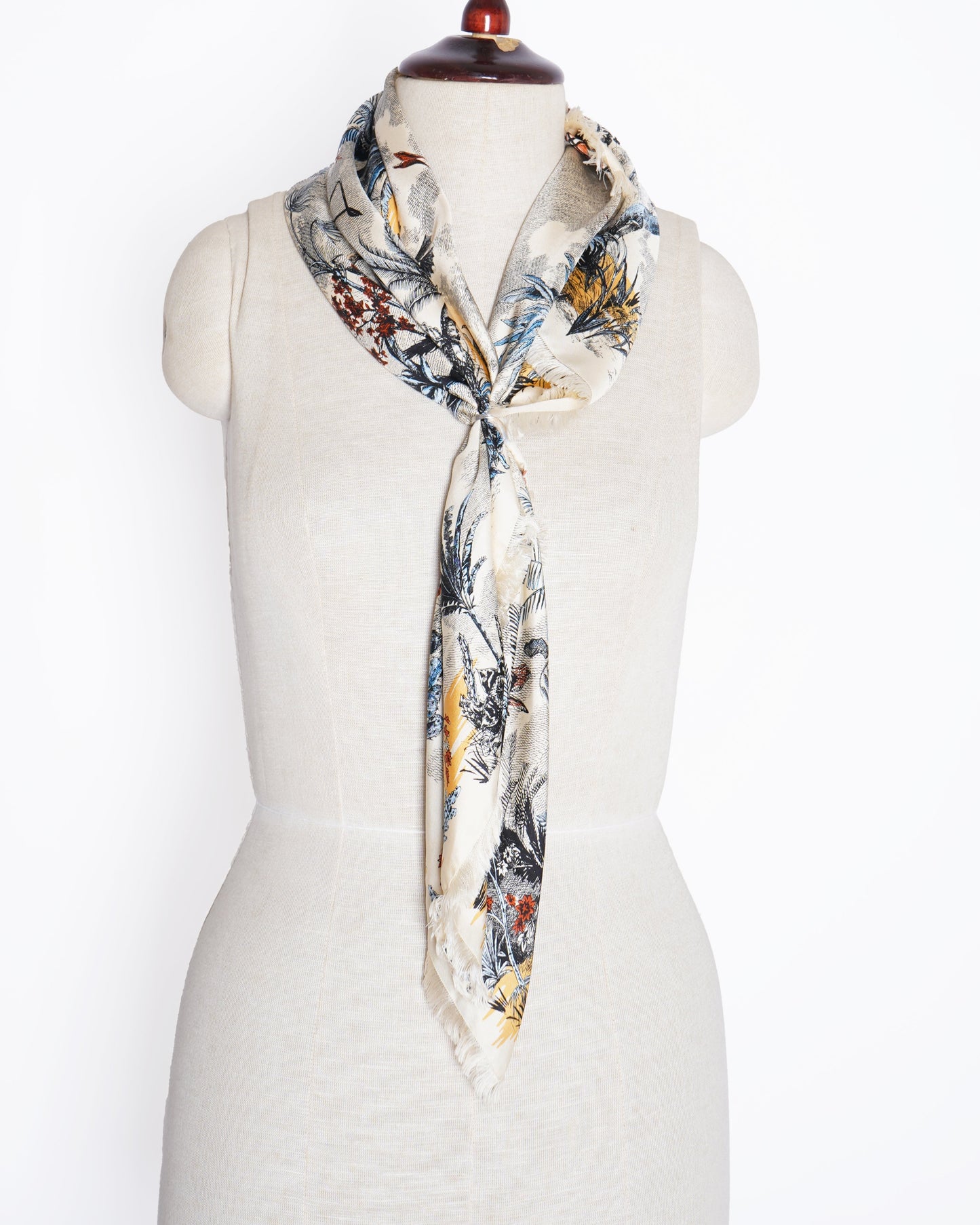 New Christian Dior Jardin 90 Square Scarf In Soie Silk