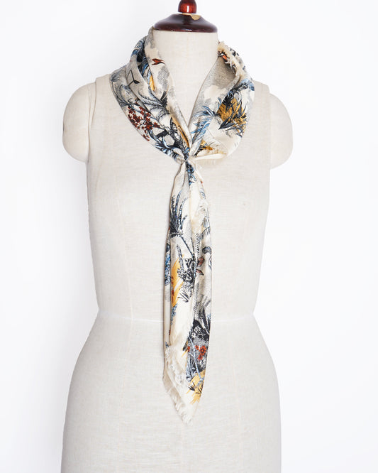 New Christian Dior Jardin 90 Square Scarf In Soie Silk