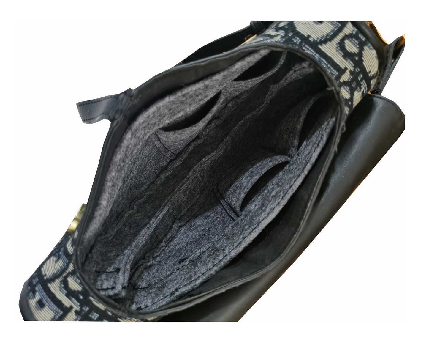 [Saddle Bag Organizer] Felt Bag Organizer, Purse Insert, Base Shaper, Liner Protector