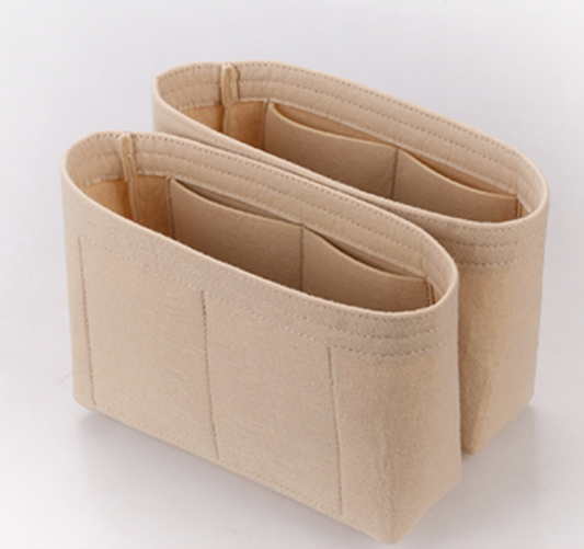 2pcs Organizer for [LOULOU SMALL Chain Bag] Felt Purse Insert with Slim Design Shoulder Bag Liner Protector