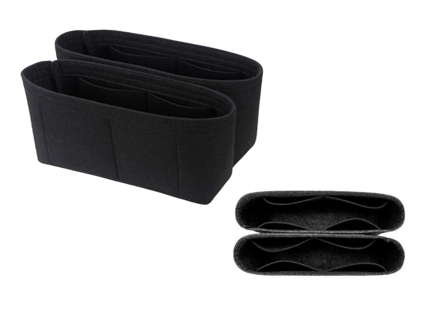 2pcs Organizer for [LOULOU SMALL Chain Bag] Felt Purse Insert with Slim Design Shoulder Bag Liner Protector