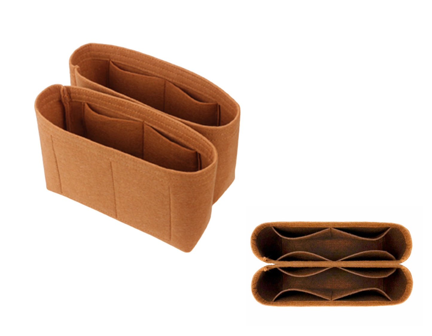 2pcs Organizer for [LOULOU LARGE Chain Bag] Felt Purse Insert with Slim Design Shoulder Bag Liner Protector