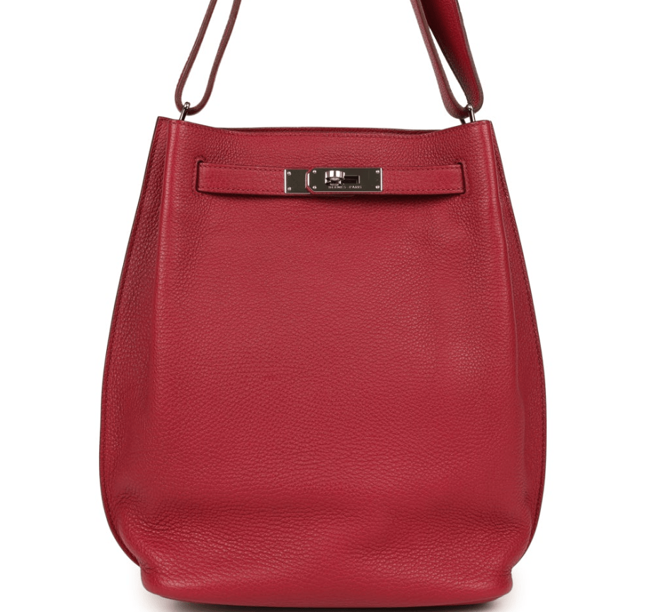 Hermes So Kelly 22 Rubis Togo Palladium Hardware