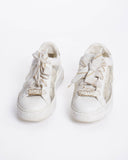Louis Vuitton White Leather and Monogram PVC Time Out Sneakers