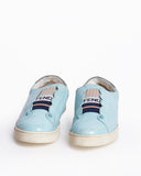 Fendi  Blue Leather Rockoko Slip On Sneakers