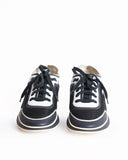 Chanel black and white low top sneakers