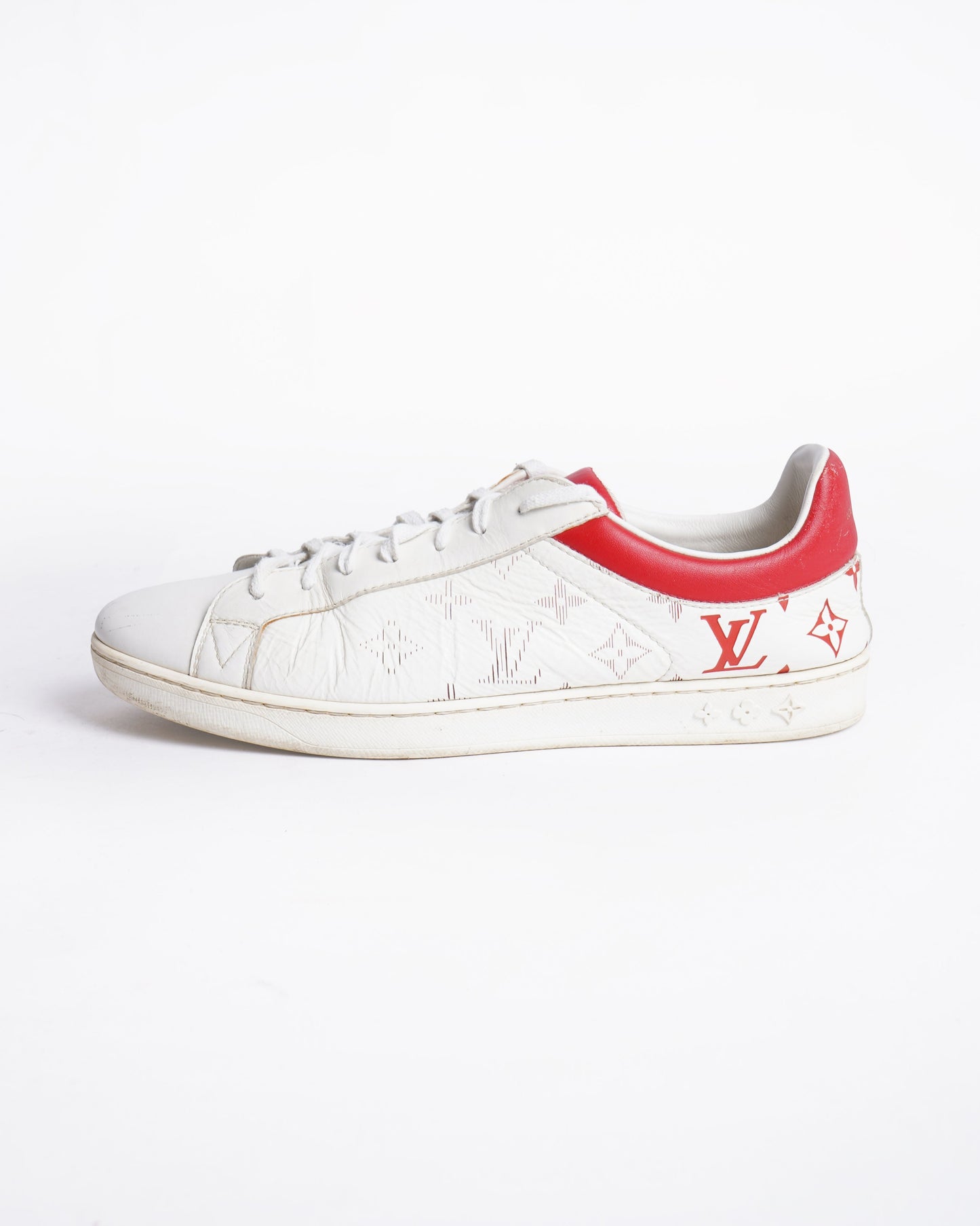 Louis Vuitton red monogram luxembourg sneakers