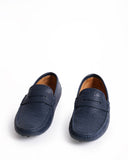Gucci gg web monogram navy blue loafers
