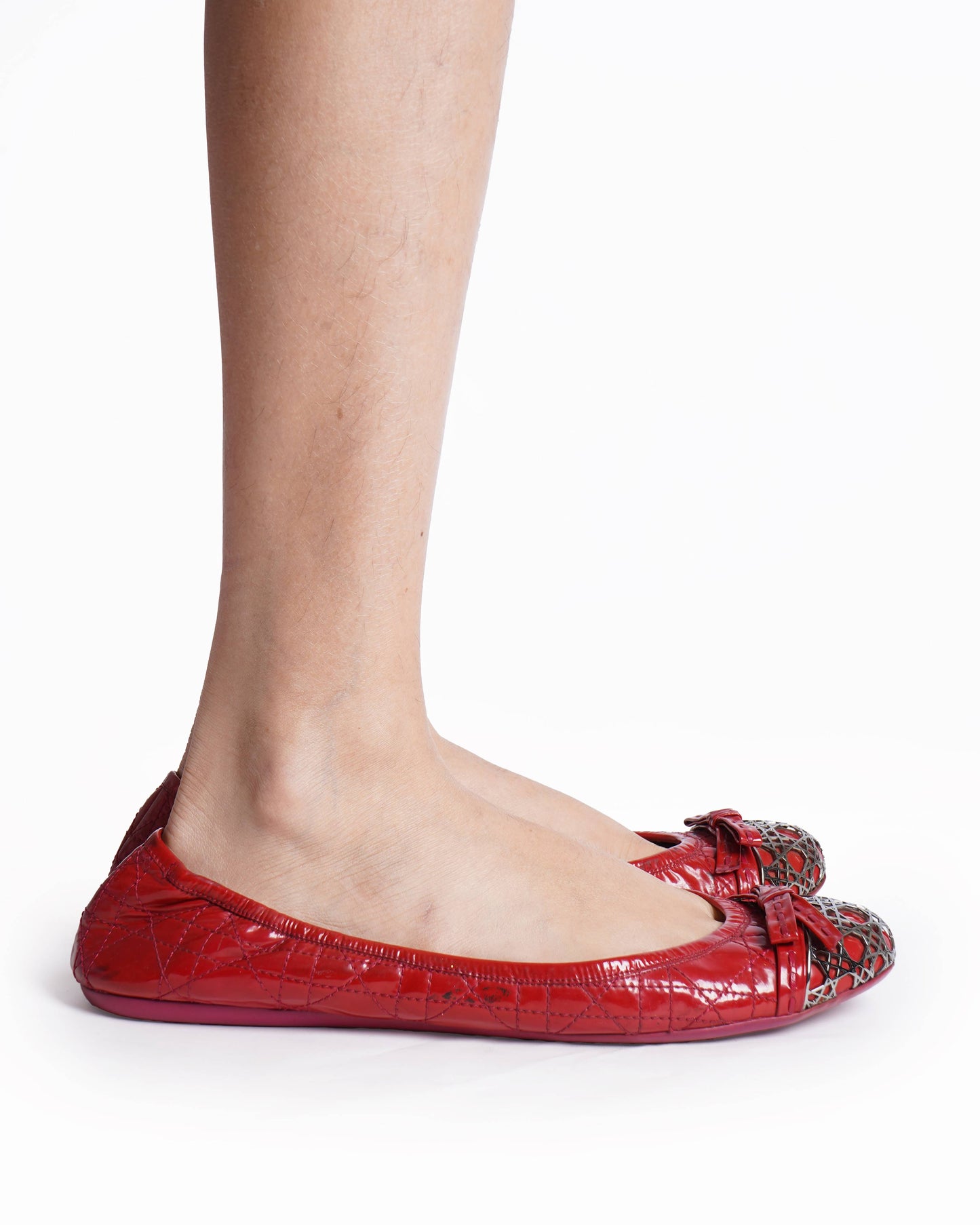 Christian Dior  Cannage leather icon metal cap toe