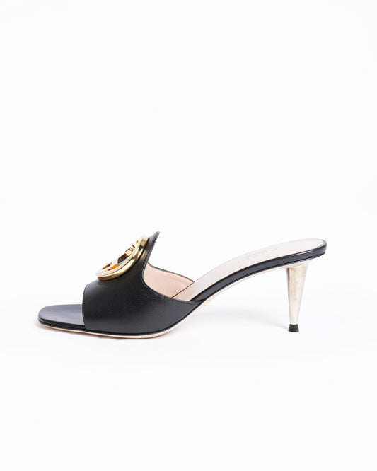 New Gucci blondie slide heels with gg hardware