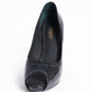 Louis vuitton black peep toe heels