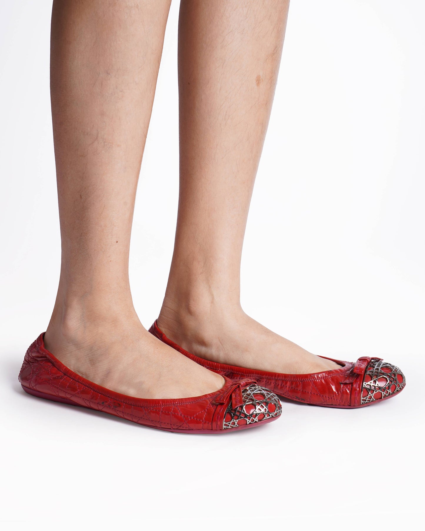 Christian Dior  Cannage leather icon metal cap toe