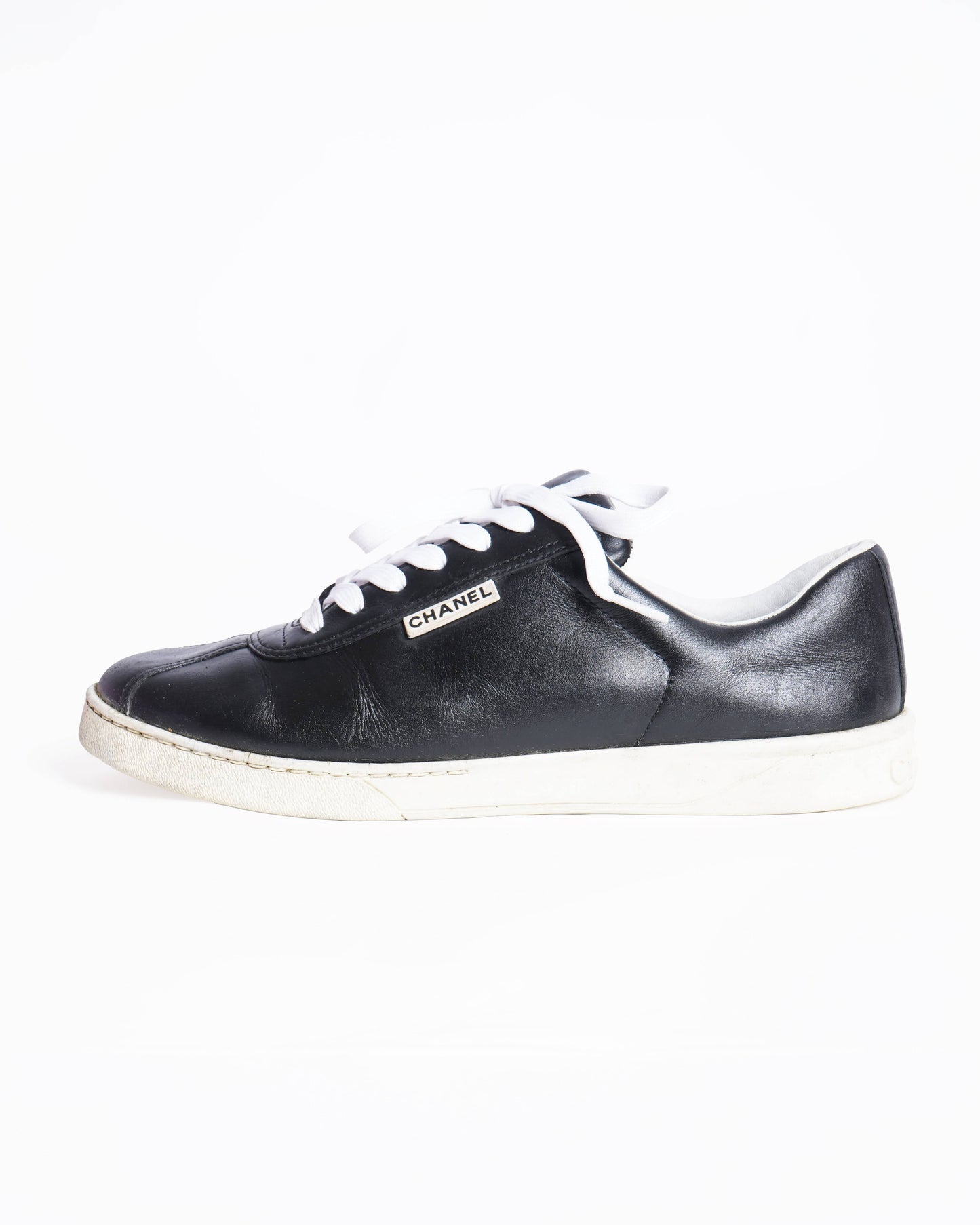 Chanel Leather Sneakers in Black