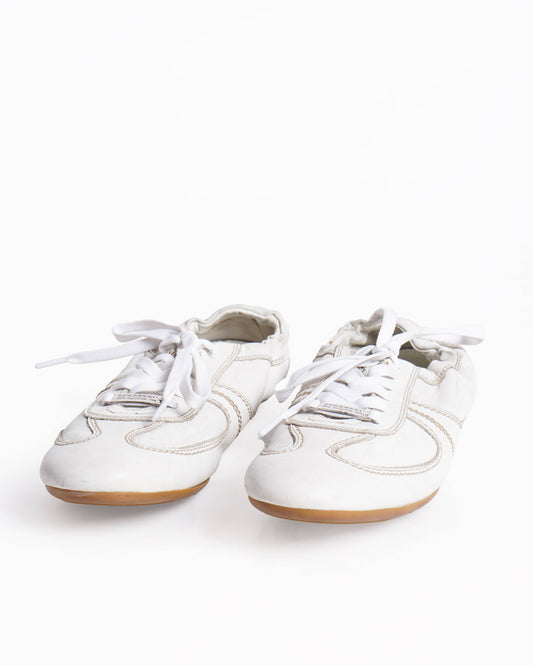 Burberry Cloth Sneakers in white
