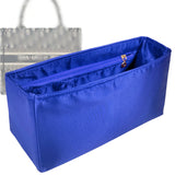 Organizer for [Book Tote Medium, Dior] Bag Insert (Silk, Full-width Zip and Open Pocket)