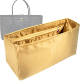 Organizer for [Cerf Large, Chanel] Bag Insert (Silk, Full-width Zip and Open Pocket)