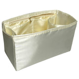 Organizer for [Coco Large, Chanel] Bag Insert (Silk, Full-width Zip and Open Pocket)