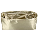 Organizer for [19 Medium, Chanel] Bag Insert (Silk, Full-width Zip and Open Pocket)