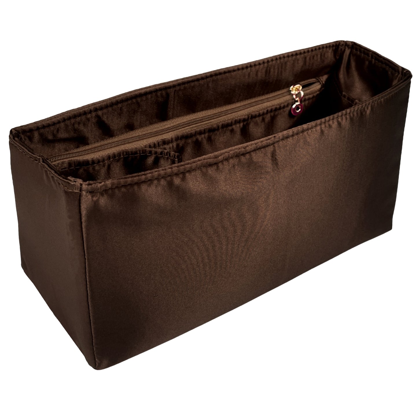 Organizer for [Gabrielle L Shopping, Chanel] Bag Insert (Silk, Full-width Zip and Open Pocket)