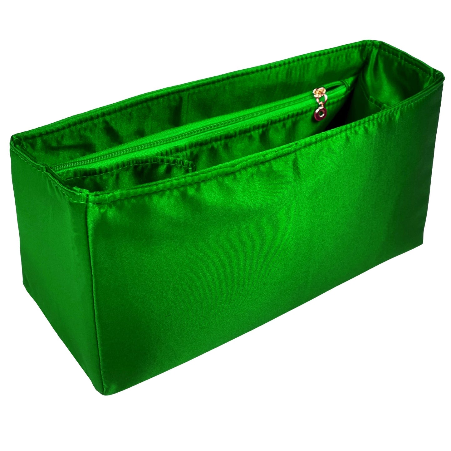 Organizer for [Supermodel Tote XL, Chanel] Bag Insert (Silk, Full-width Zip and Open Pocket)