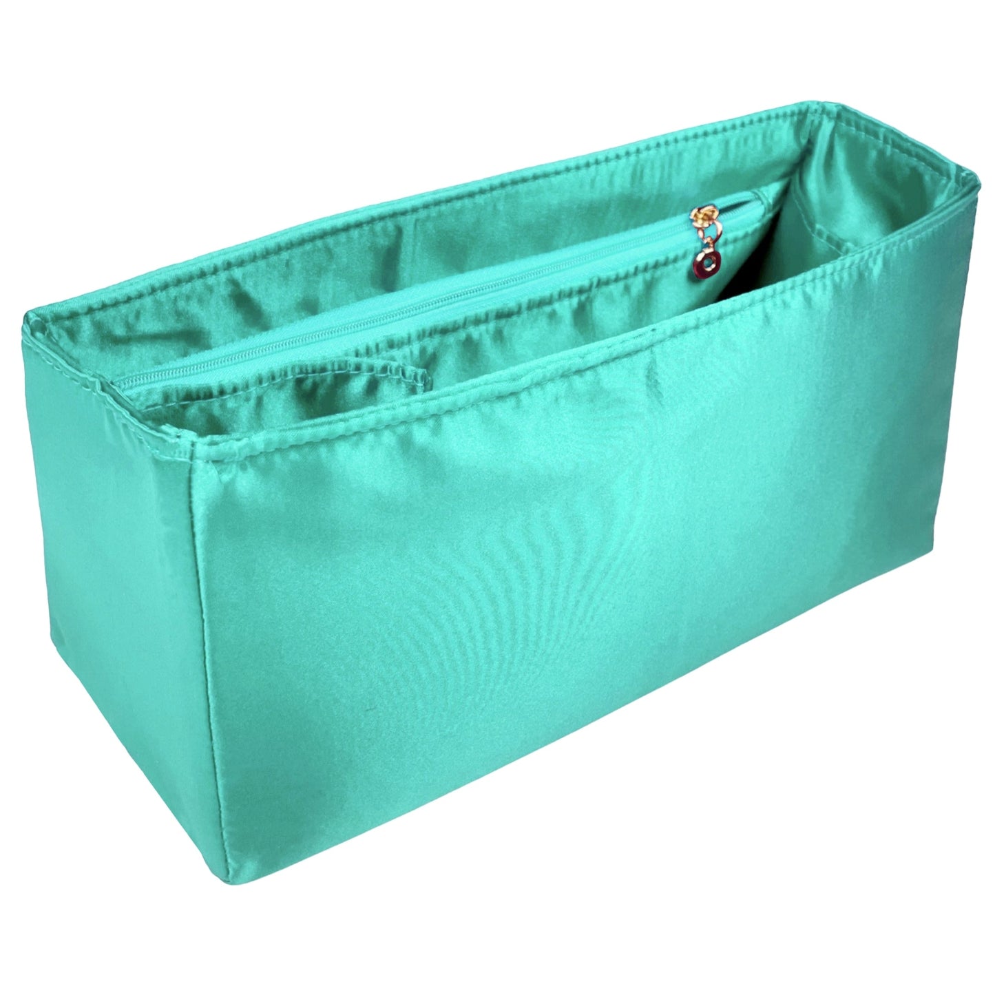 Organizer for [Diorissimo Small Bag, Dior] Bag Insert (Silk, Full-width Zip and Open Pocket)