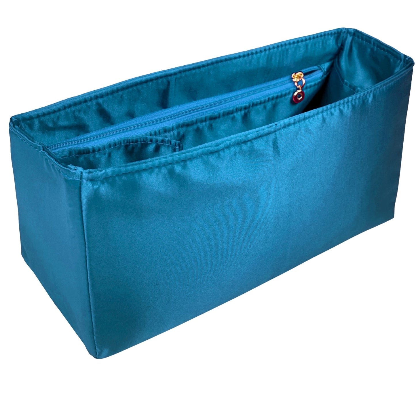 Organizer for [Rive Gauche N-S, Saint Laurent (YSL)] Bag Insert (Silk, Full-width Zip and Open Pocket)