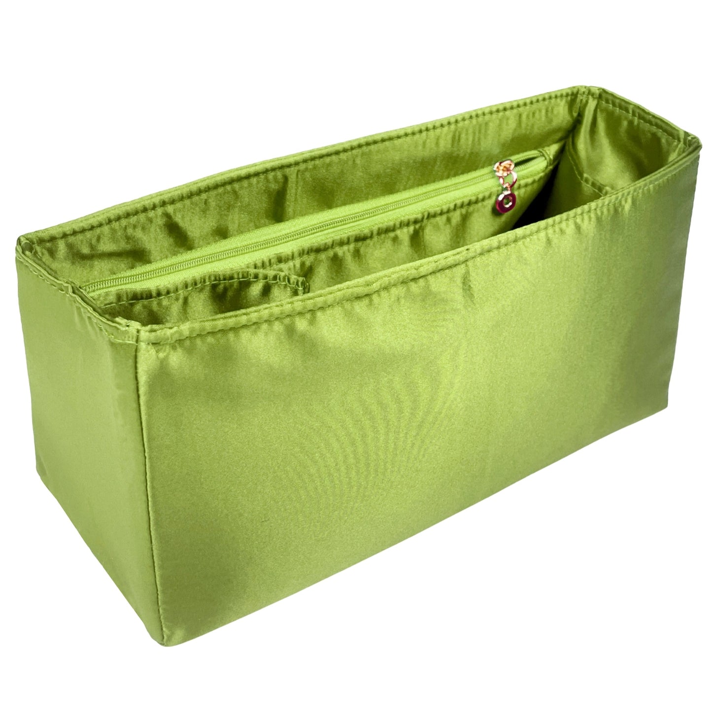 Organizer for [Trendy CC Medium, Chanel] Bag Insert (Silk, Full-width Zip and Open Pocket)