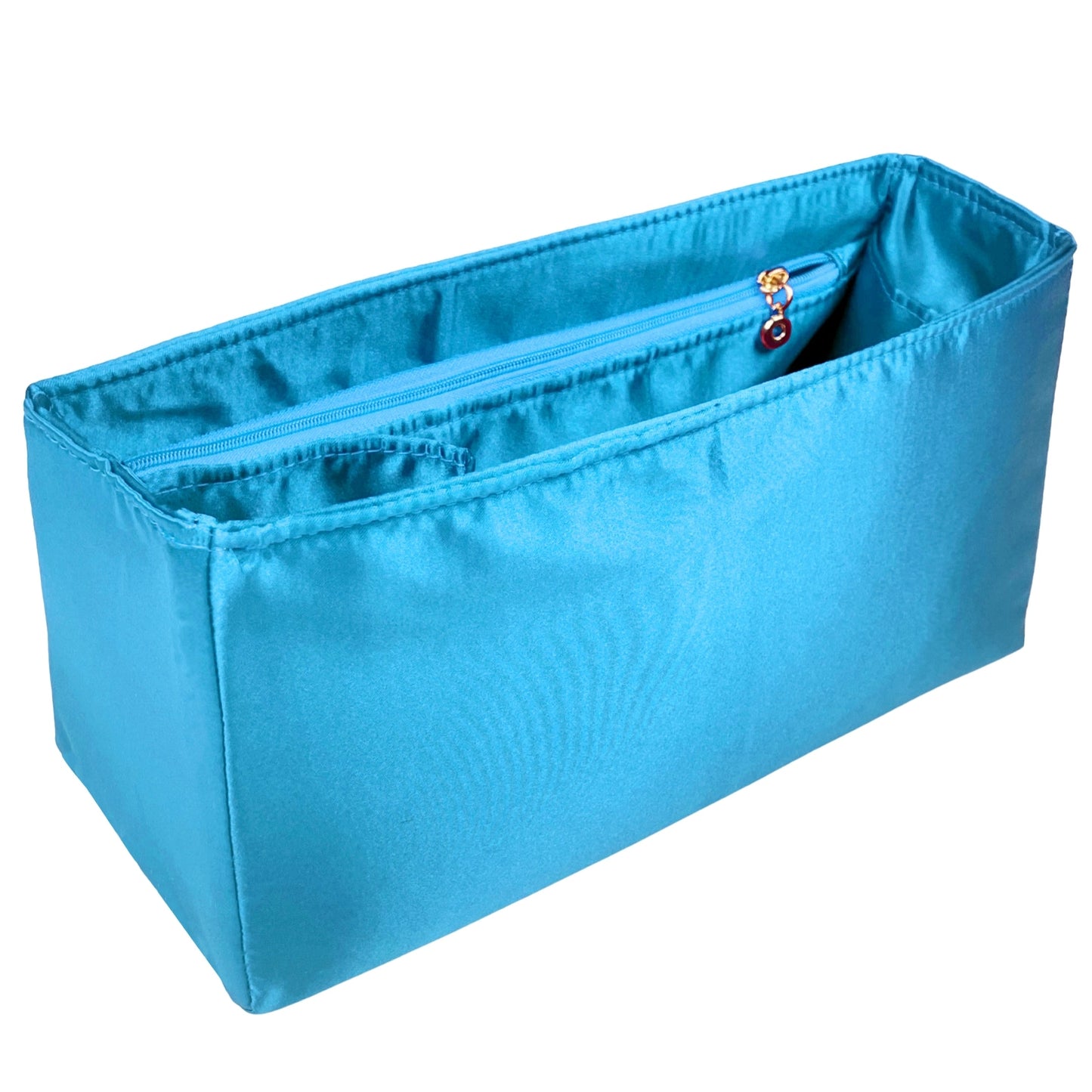 Organizer for [19 Maxi, Chanel] Bag Insert (Silk, Full-width Zip and Open Pocket)