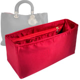 Organizer for [Diorissimo Small Bag, Dior] Bag Insert (Silk, Full-width Zip and Open Pocket)