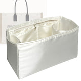 Organizer for [Rive Gauche Small, Saint Laurent (YSL)] Bag Insert (Silk, Full-width Zip and Open Pocket)
