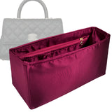 Organizer for [Coco Small, Chanel] Bag Insert (Silk, Trapezoid Shape with Zip Pocket)