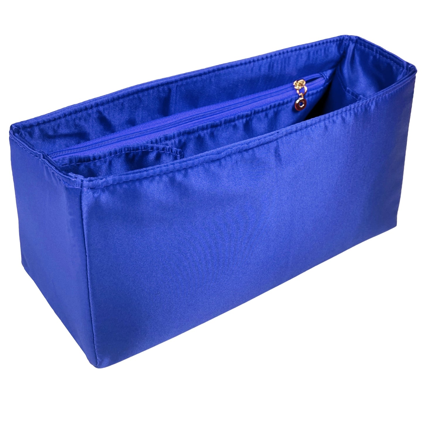 Organizer for [Jamie Shopping Bag, Saint Laurent (YSL)] Bag Insert (Silk, Trapezoid Shape with Zip Pocket)