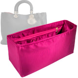 Organizer for [Diorissimo Small Bag, Dior] Bag Insert (Silk, Trapezoid Shape with Zip Pocket)