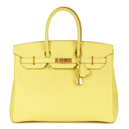 Hermes Soufre Epsom Leather Birkin 35cm Tote
