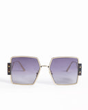 New Christian Dior 30 Montaigne 12A Black Gold Grey Lens Women Sunglasses Oversize