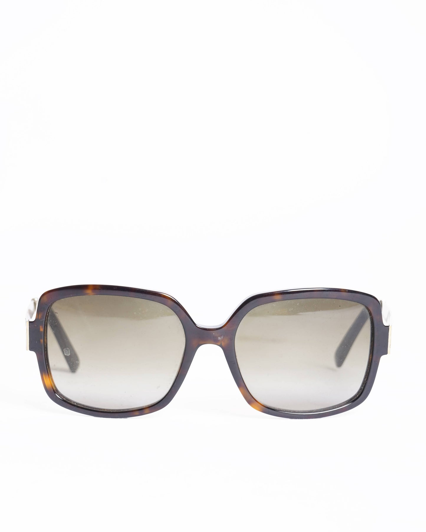 Christian Dior black & rectangular frame sunglasses