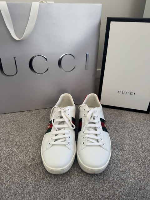 Gucci Womens Ace Trainer with Bee