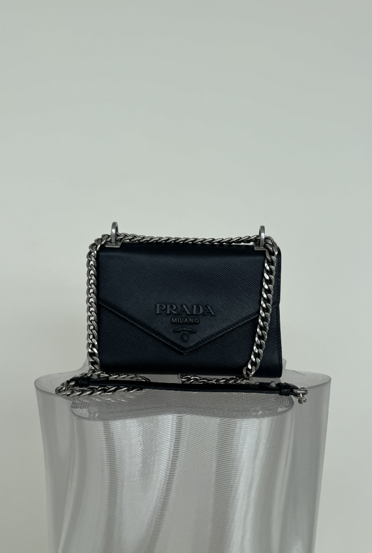 Prada Monochrome Crossbody in Black