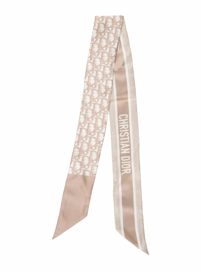 Christian Dior Silk Oblique Jacquard Scarf