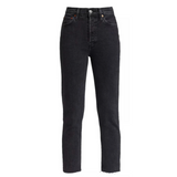 RE/DONE 90's High Rise Ankle Crop Black Jean