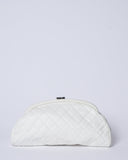 Chanel Quilted Caviar Timeless Clutch In White