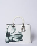Christian Dior White Floral Lady Dior Bag (Limited Edition)