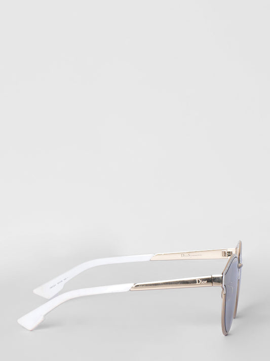 New Chrstian Dior Light Gold Geometric Sunglasses